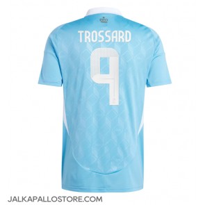 Belgia Leandro Trossard #9 Vieraspaita EM-Kisat 2024 Lyhythihainen